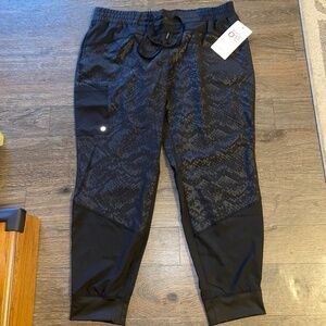 Barco Uniforms XL petite black 3 pocket cargo jogger new nwt